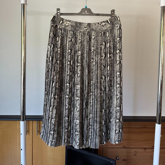 J.Crew Pleated Midi Skirt in Snakeskin Print - Picture 1 of 9